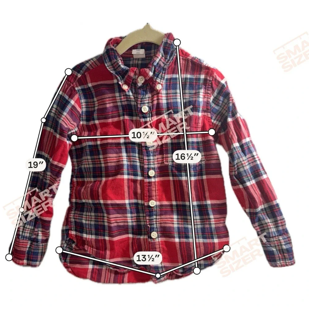 Baby Gap Red Plaid Flannel Button-Down Long-Sleeve Shirt 4T Soft, Warm, Cozy
